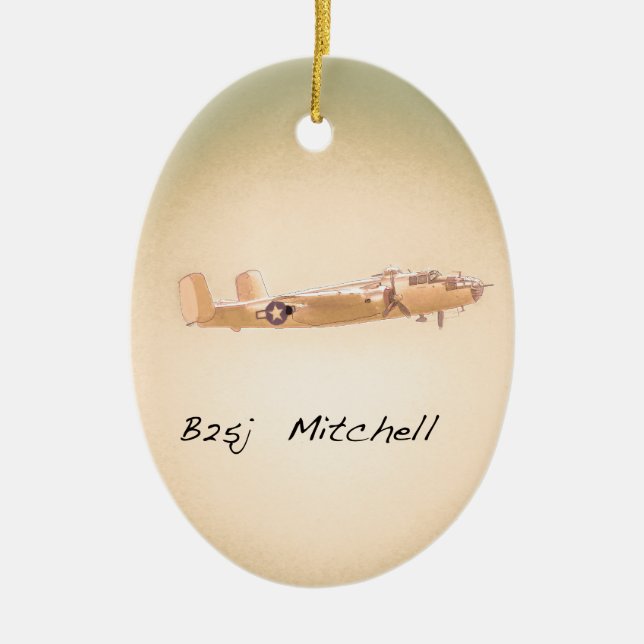 Nordamerikanisches B 25 Mitchell Keramikornament (Vorne)