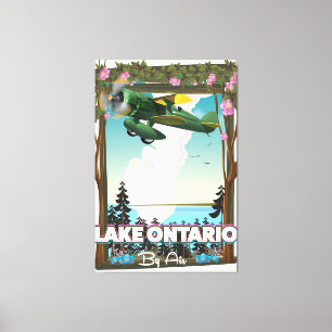 Nordamerikanisches Flugplakat Lake Ontario Leinwanddruck