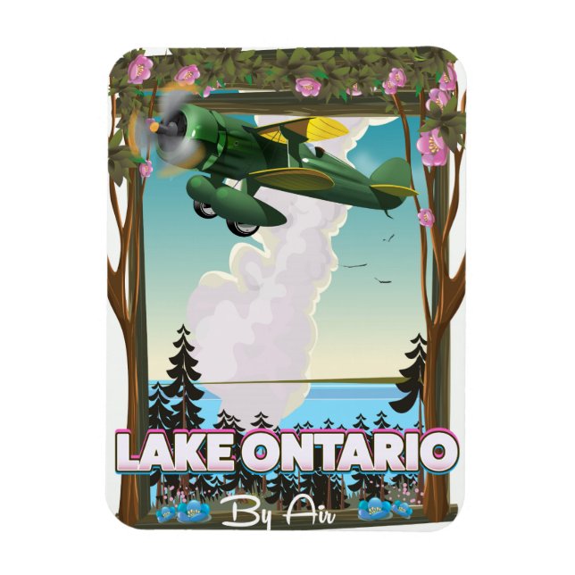 Nordamerikanisches Flugplakat Lake Ontario Magnet (Vertikal)