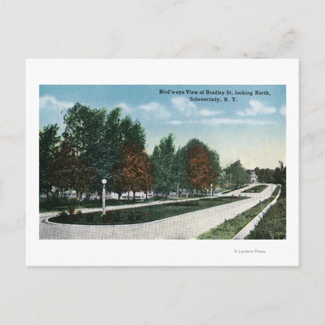 Nordansicht der Bradley Street Postkarte (Vorderseite)