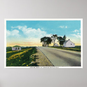 Nordansicht von Saratoga Schlachtfeld Poster