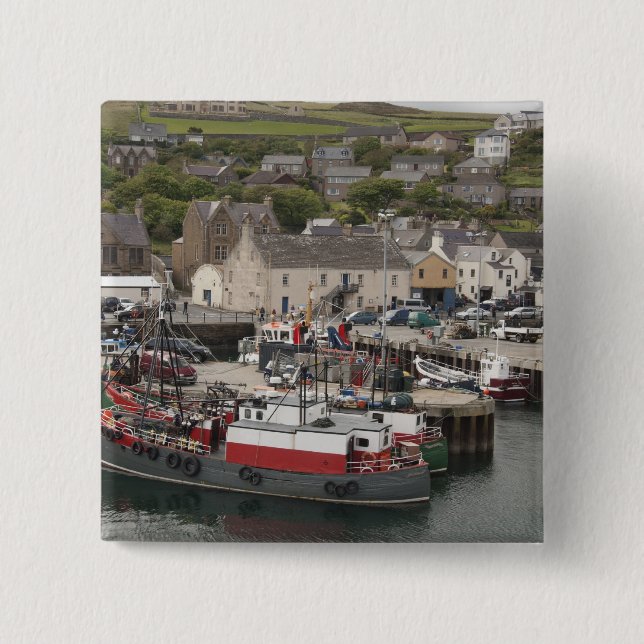 Nordatlantischer Küstenort Stromness Button (Vorderseite)