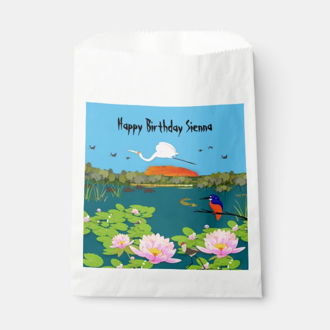 Nordaustralische Tropenlandschaft farbenfroh Geschenktütchen (Vorderseite)
