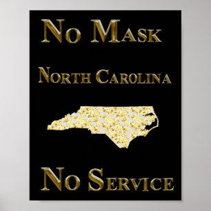 NORDCAROLINA SOZIALE DISTANZIERUNGSSTELLE POSTER