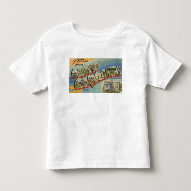 NordCarolinaLarge Buchstabe-Szenen 2 Kleinkind T-shirt (Vorderseite)
