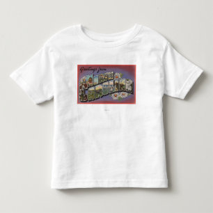 NordCarolinaLarge Buchstabe-Szenen Kleinkind T-shirt