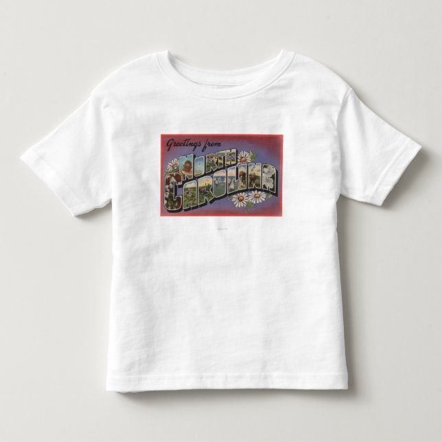 NordCarolinaLarge Buchstabe-Szenen Kleinkind T-shirt (Vorderseite)