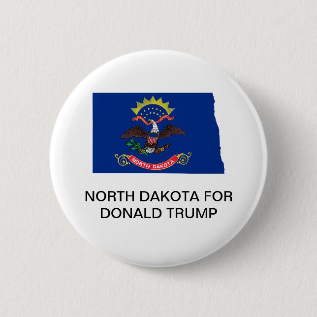 NORDDAKOTA FÜR DONALD TRUMP 2020 BUTTON (Vorderseite)