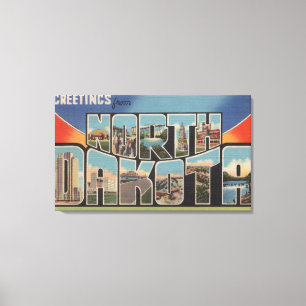 NordDakotaLarge Buchstabe ScenesNorth Dakota Leinwanddruck