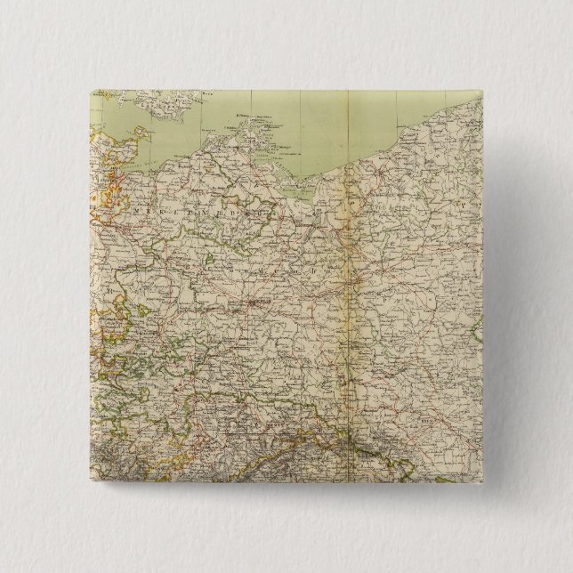 Norddeutsche Atlaskarte Button (Vorderseite)