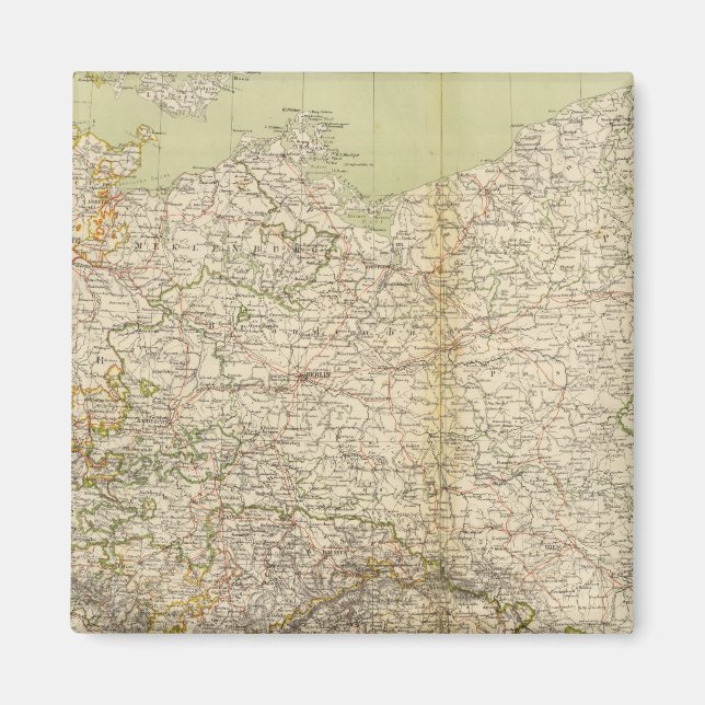 Norddeutsche Atlaskarte Magnet (Vorne)