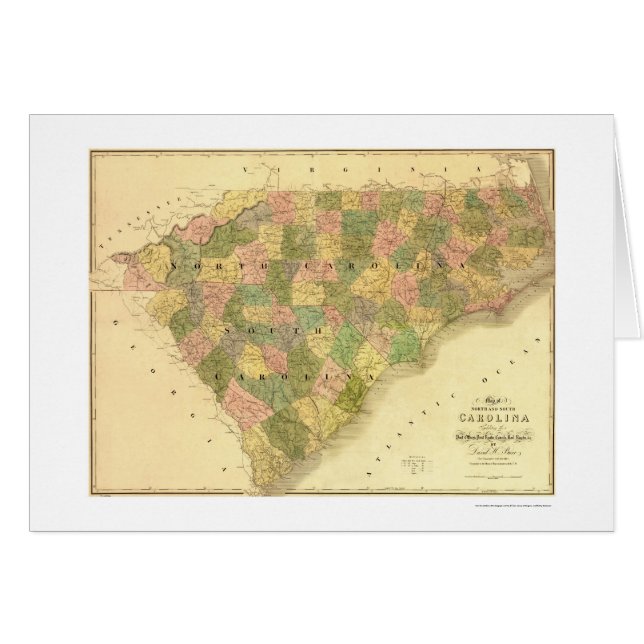 Norden u. South- Carolinakarte 1839 (Vorderseite (Horizontal))