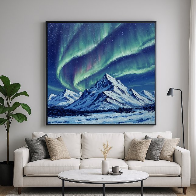 Nordgebirge - Landschaftsbild im Malerischen Stil Poster (Von Creator hochgeladen)