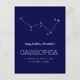 Nordhalbkugel Konstellation Kassioipeia Postkarte