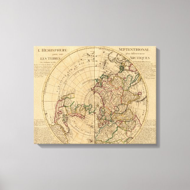Nordhalbkugel Leinwanddruck (Vorderseite)