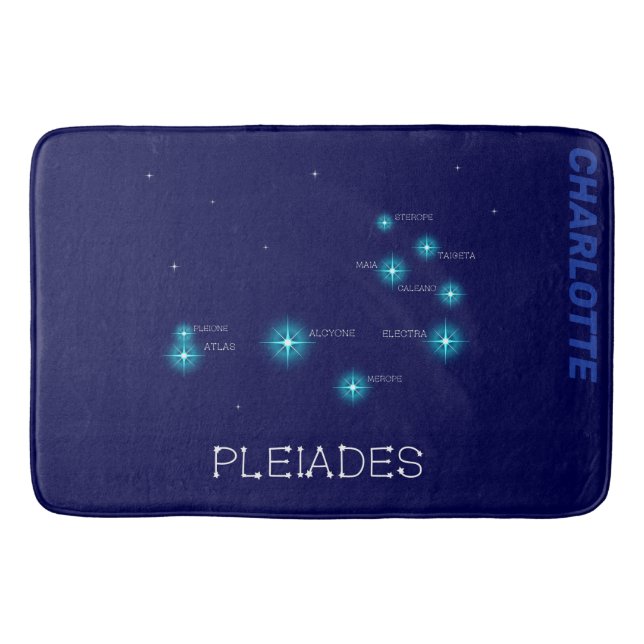 Nordhalbkugel Pleiades Star Formation Badematte (Vorderseite)