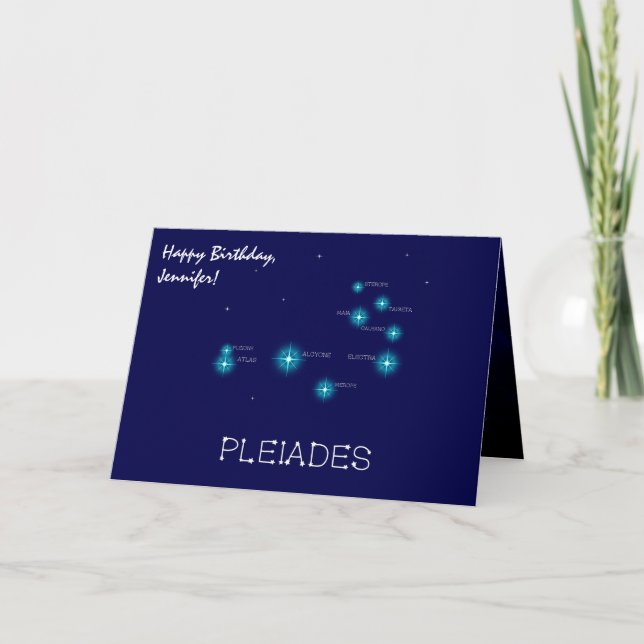 Nordhalbkugel Pleiades Star Formation Karte (Vorderseite)