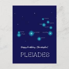 Nordhalbkugel Pleiades Star Formation Postkarte