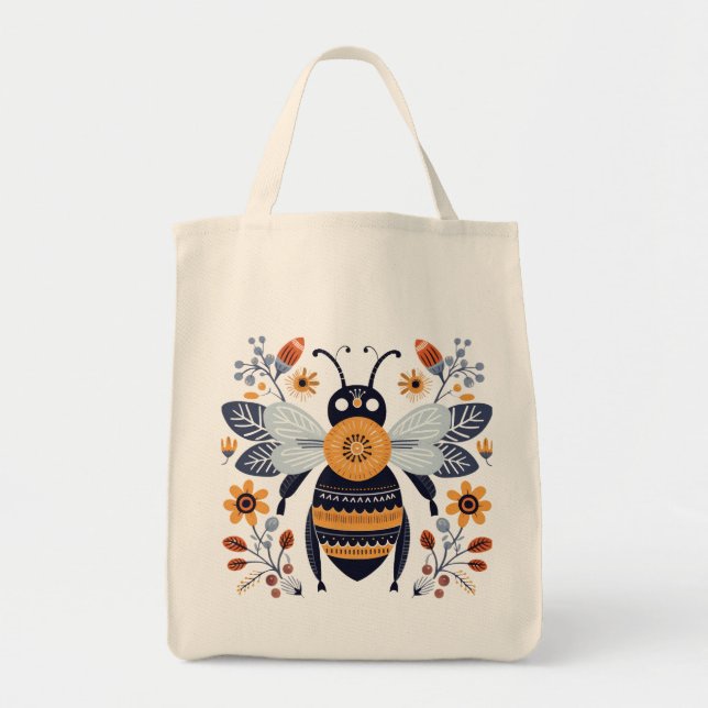 Nordic Bee Tote Bag Tragetasche (Vorne)