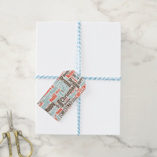 Nordic Blau und Rot - Moderne Weihnachten Geschenkanhänger