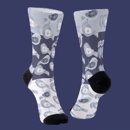 Nordic Christmas Blue Birds Socken