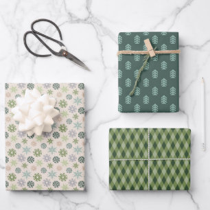Nordic Christmas Classics Wrapping Paper Sheets Geschenkpapier Set