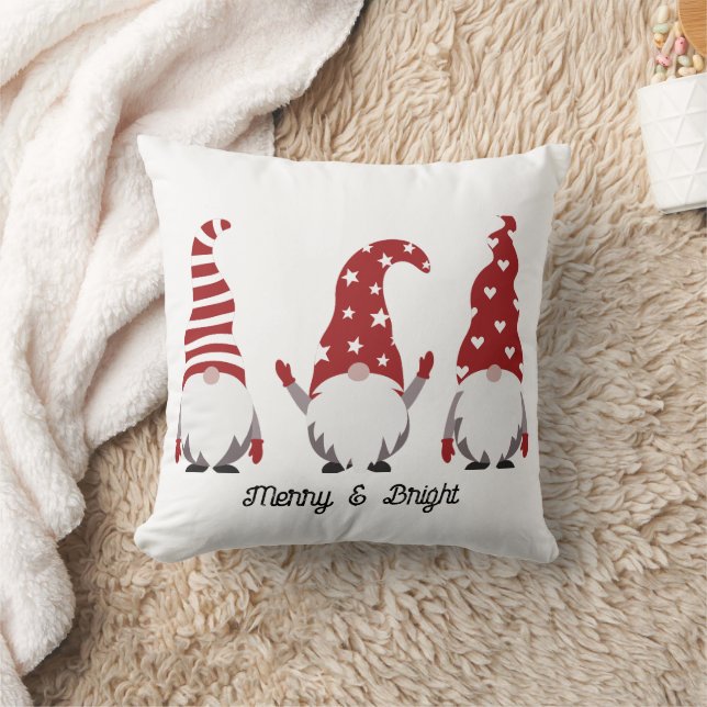 Nordic Christmas Gnomes Kissen (Decke)