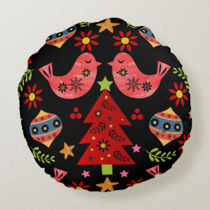 Nordic Christmas Round Pillow Rundes Kissen