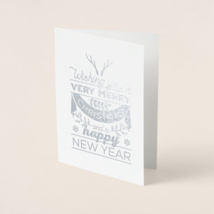 Nordic Foil Frohe Weihnachtskarte Neues Jahr Folienkarte