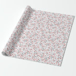 Nordic Folk Art Berry Branches Red Blue Christmas Geschenkpapier<br><div class="desc">Klassische Weihnachts- und Feiertagsverpackungspapier mit einer eleganten Abbildung von Beerenästen in Rot und Blau im skandinavischen Folk Art Style</div>