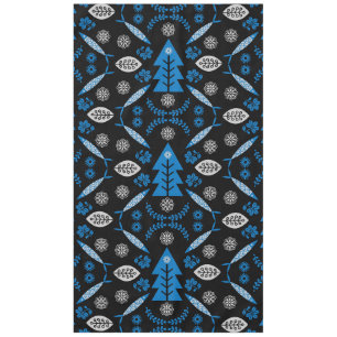Nordic Folk Art Fish Tischdecke