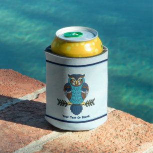Nordic Folk Art Owl Dosenkühler