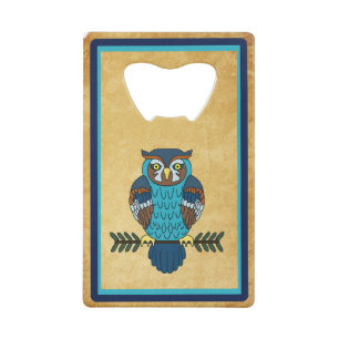 Nordic Folk Art Owl Geldbeutel Flaschenöffner
