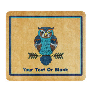 Nordic Folk Art Owl Schneidebrett