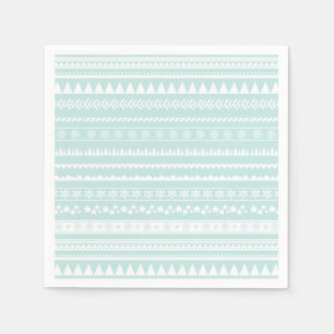 Nordic Folk Print Holiday Paper Napkin Serviette