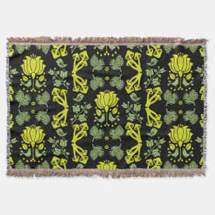 Nordic Forest Mushroom Folklore Art Decke
