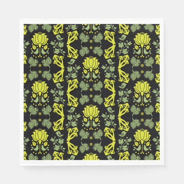 Nordic Forest Mushroom Folklore Art Serviette (Vorderseite)