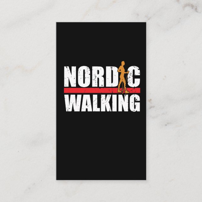 Nordic-gehende Fitness-Hobby-Athleten Visitenkarte (Vorderseite)