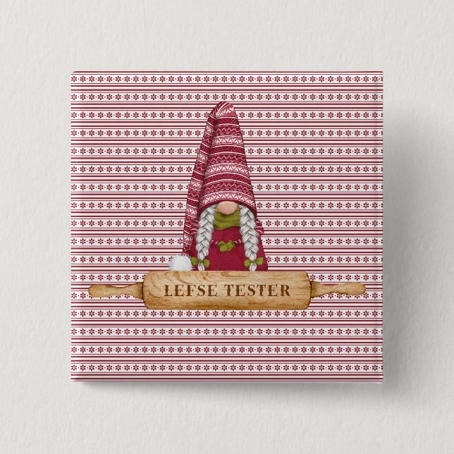 Nordic Gnome | Lefse Tester Button (Vorderseite)