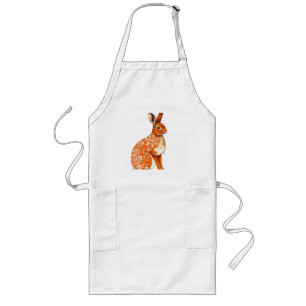Nordic Hase mit Autumn Lace Pattern Lange Schürze
