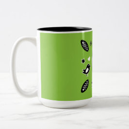 Nordic Horse Folk Art Gift Zweifarbige Tasse