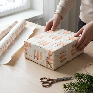 Nordic Modern Frohe und helle Weihnachtsbaume Geschenkpapier