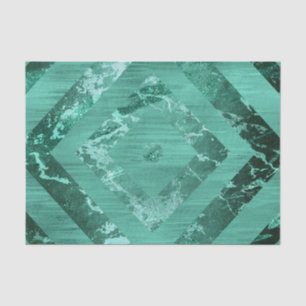 Nordic Molten Jade   Abstrakt geometrisch grün Seidenpapier