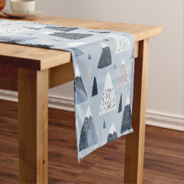Nordic Mountain Peaks Table Runner Kurzer Tischläufer