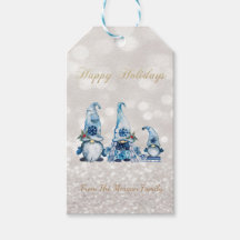 Nordic Niedlich Blue Gnomes Glitzer Bokeh
