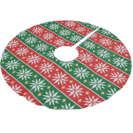 Nordic Noel Knit Polyester Weihnachtsbaumdecke