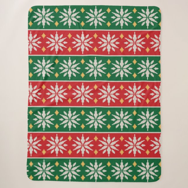 Nordic Noel Knit Sherpadecke (Vorderseite)