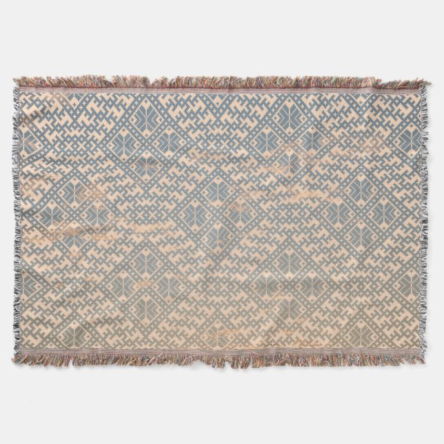 Nordic pastellfarben traditionelles Muster Decke (Vorderseite)