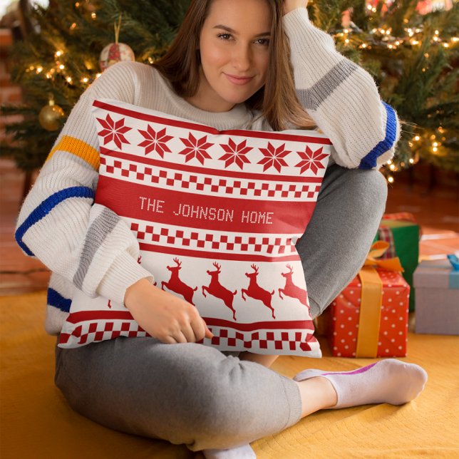 Nordic Print Rentier Personalisiert Kissen (Von Creator hochgeladen)