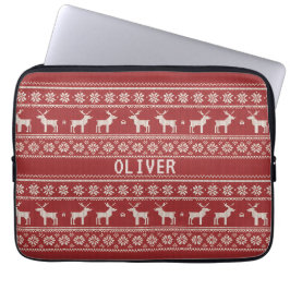 Nordic Reindeer Christmas Personalized  Laptopschutzhülle
